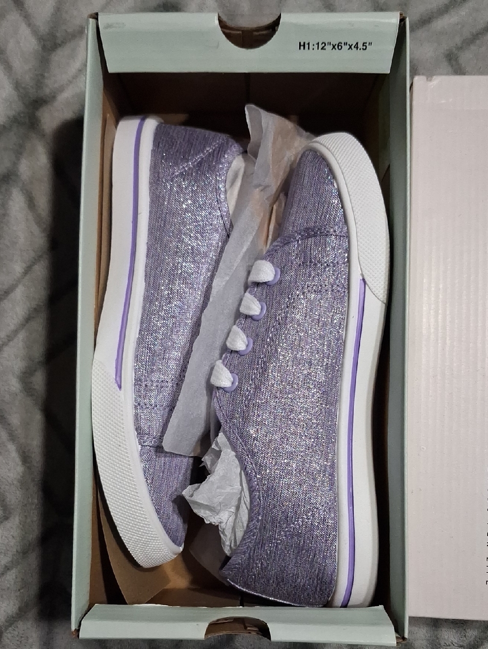 Kohl's Lilac Canvas Lace-Detail Slip-On Sneakers